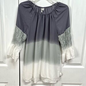 J/M Est. 1946 Shades of Gray White Mid Sleeve Top Size XS NWT